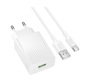 СЗУ 3000mAh Borofone 1USB + Type-C BAS72A white