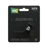 USB накопитель 32Gb More Choice МФ32а Black + Type-C