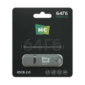 USB накопитель 64Gb More Choice МФБ64 Grey