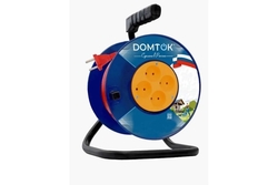 Удлинитель силовой на катушке ПВС, 2*1,0, 40м, 4 роз., 10А, 2,2кВт. DOMTOK 2439