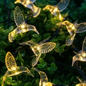 Гирлянда на солн.батарее, колибри, 7м, 20LED, шампань, AA600mAh Ni-MH,2 реж.,ABS,PVC,PS 351-614