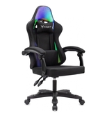 Кресло игровое Бюрократ Knight Wolf RGB черн.