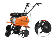 Мотокультиватор CARVER T-651R 6,5л.с., реверс, цепной ред., регулир.руль, шир. 30-55-85см.