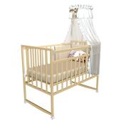 Кроватка детская Magico mini Кр 1-02м кол.+кач., опускн.планка, берёза 091