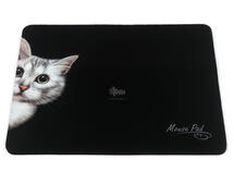 Коврик для мыши ДИАЛОГ PM-H15 с рисунком кошки, черный