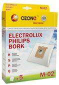 Мешки-пылесборники OZONE M-02 синтетические 5шт. Electrolux (S-Bag)