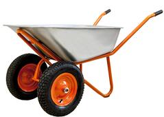 Тележка строительная WB-6418S 2кол., 75л, 150кг кор