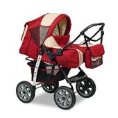 Коляска-трансформер AMELIA I красный/бежевый Am 10
